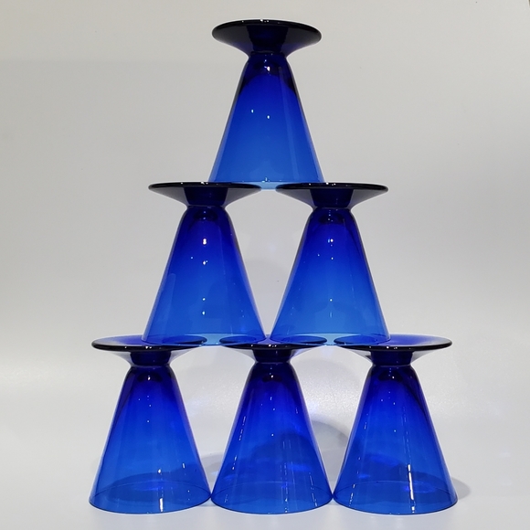 (6) Cobalt Blue 2oz Double Shot, Cordial, Shooter, Sake, Liquor, Shooter Glasses - Picture 4 of 10